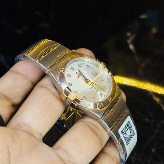 Constellation Quartz 2 Tone Luxury Watch