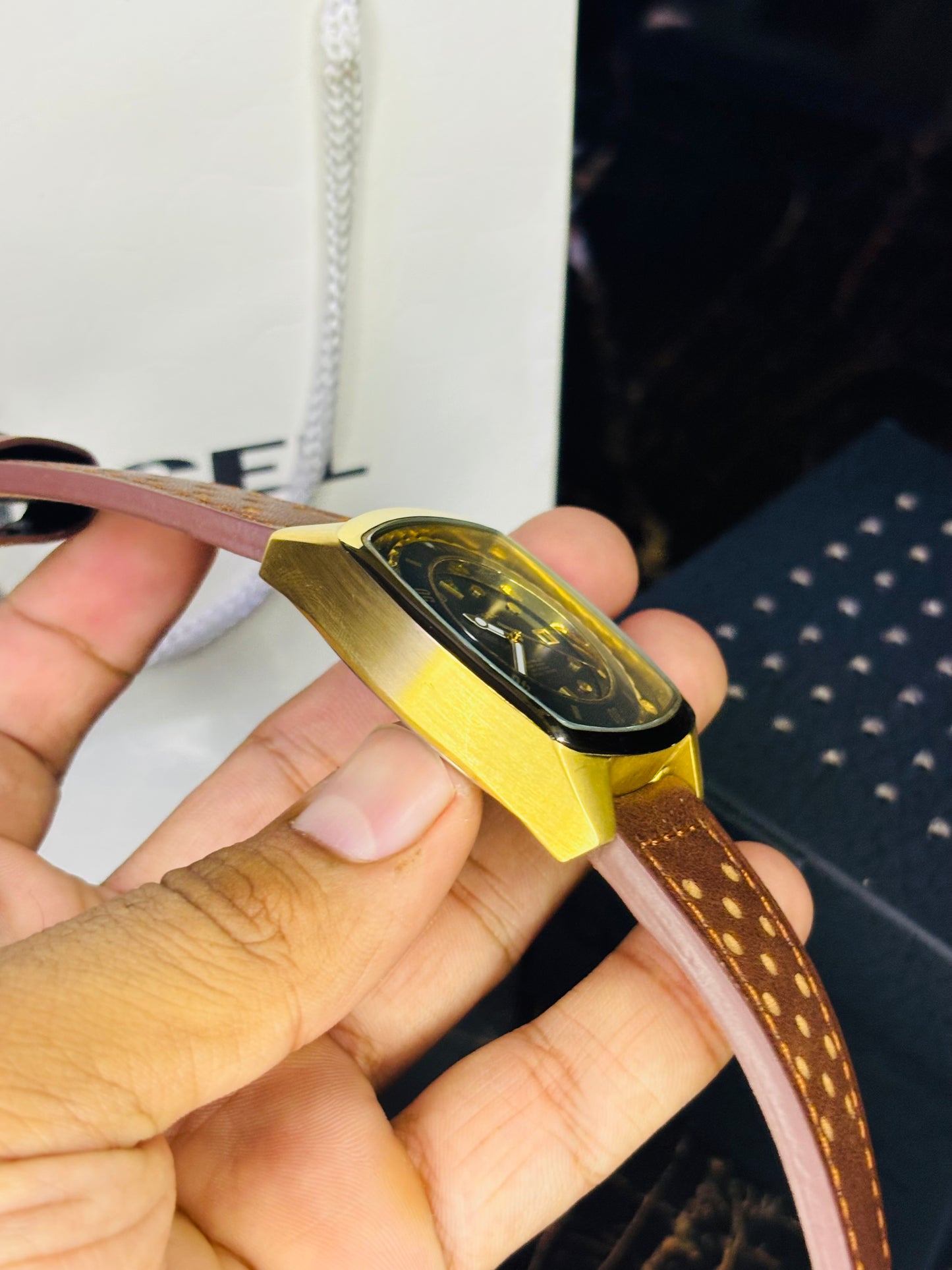Diesel Date Golden Lot Watch