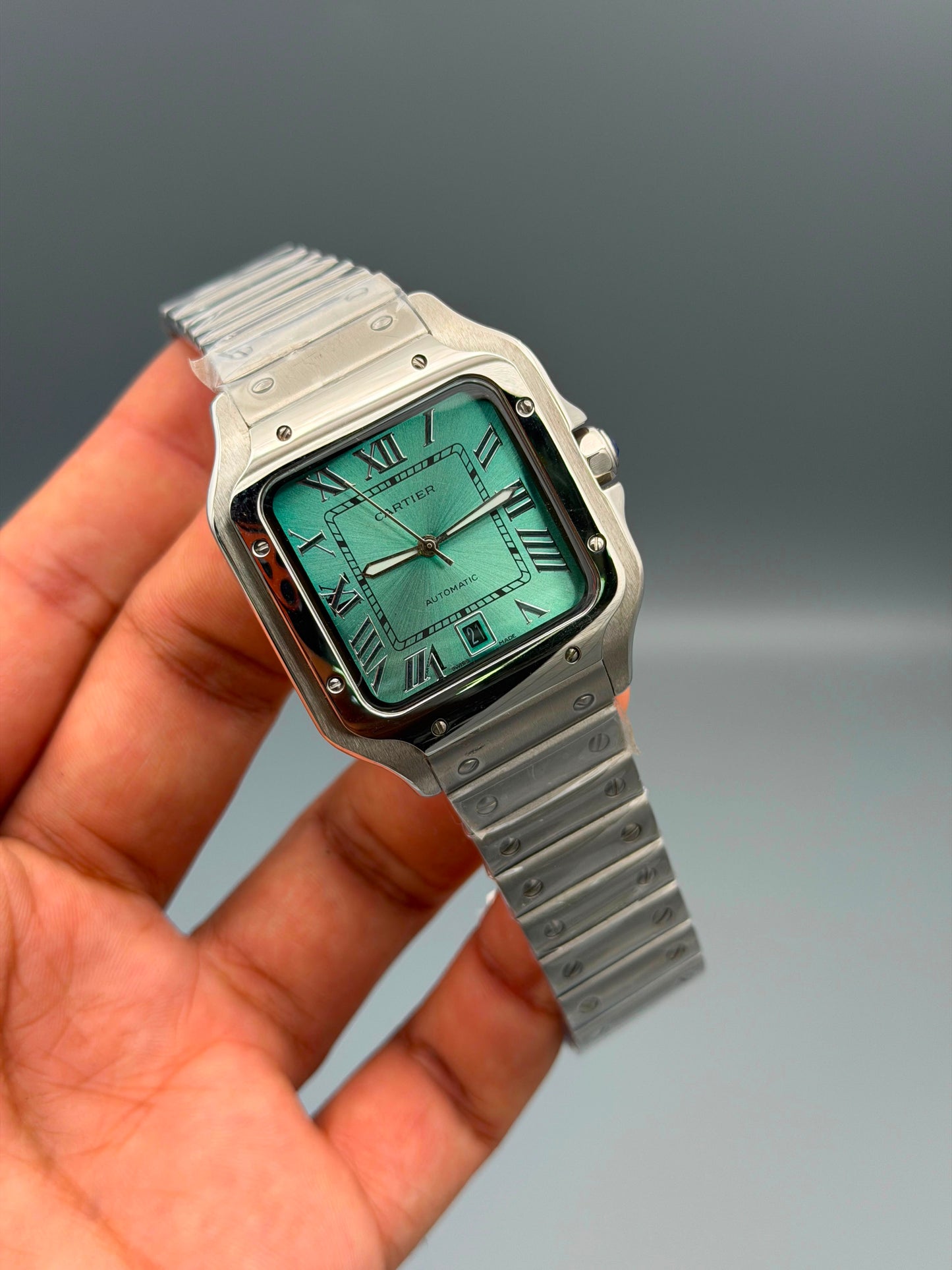 Luxury Square Automatic Watch – Roman Numeral in 12 Colors