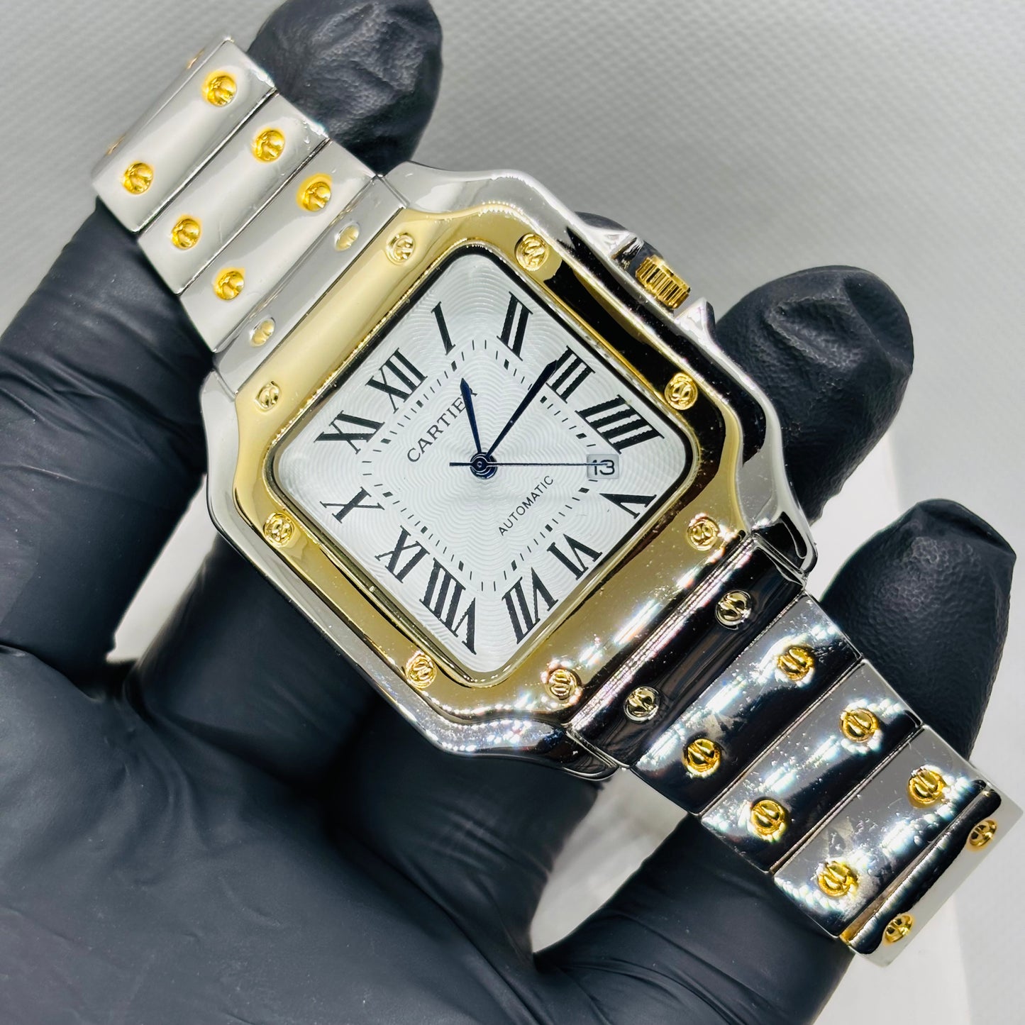 Luxury 2 Tone Quartz Date Watch