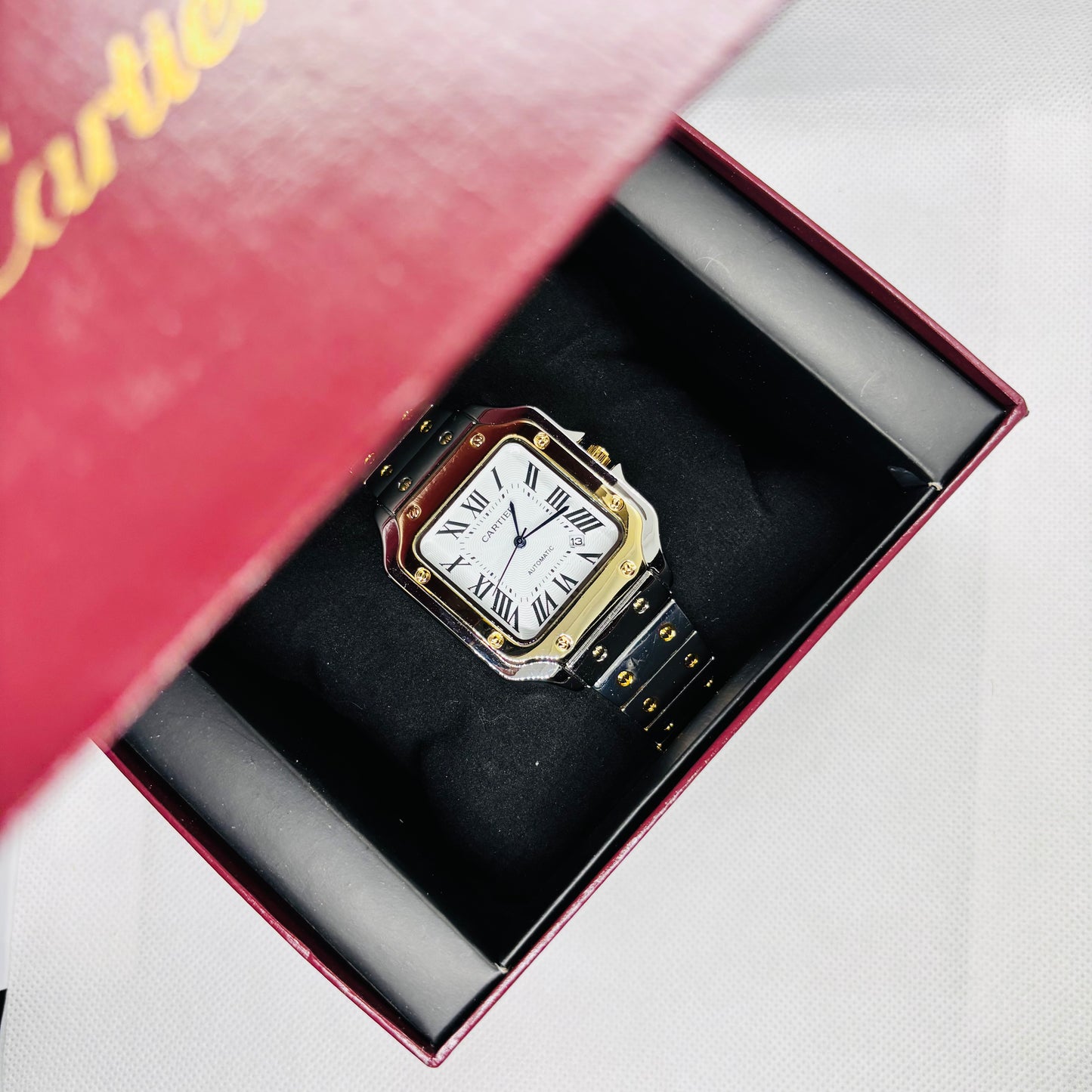 Luxury 2 Tone Quartz Date Watch
