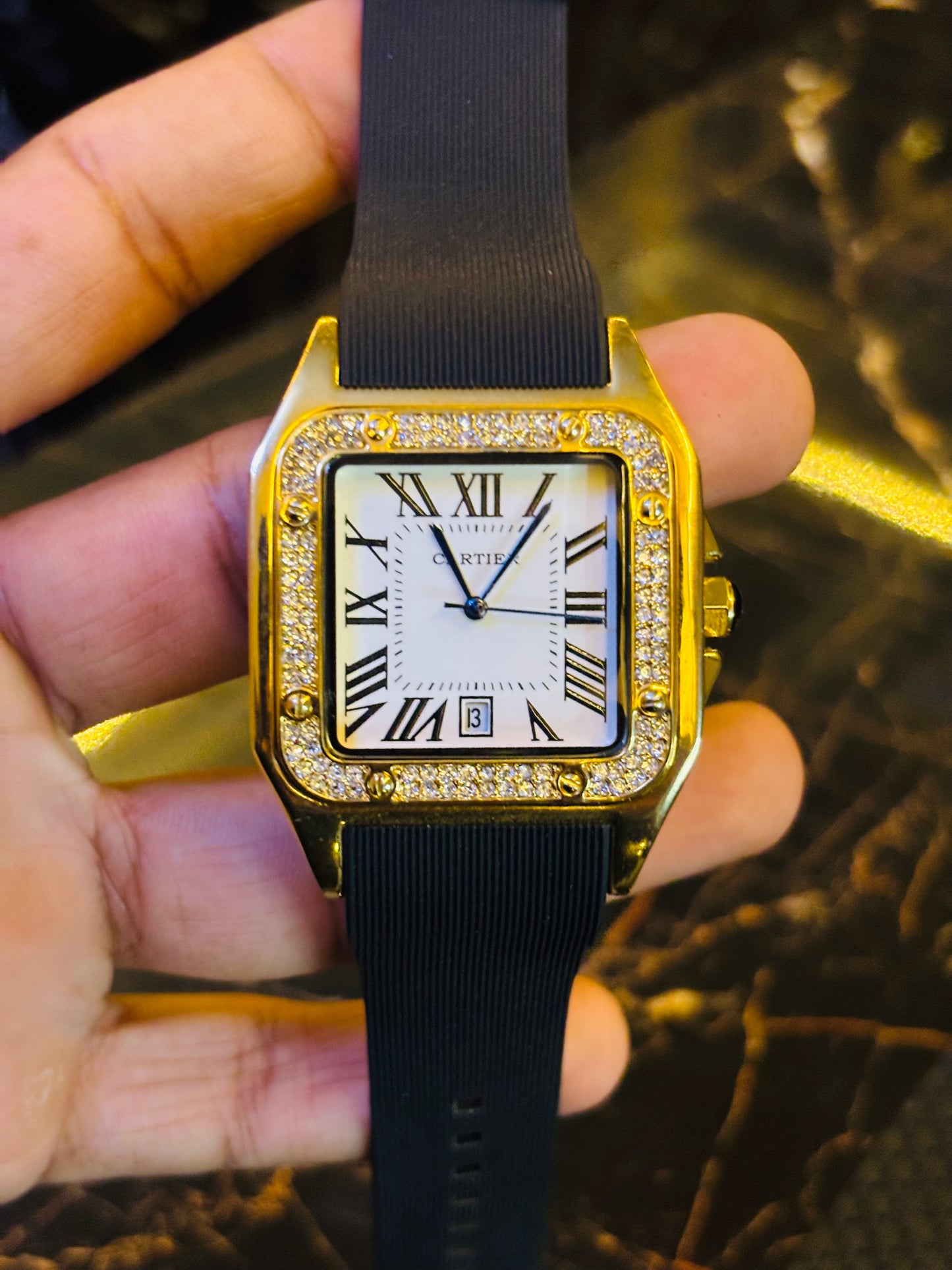 Stone Bezel Luxury CRT Datejust Watch