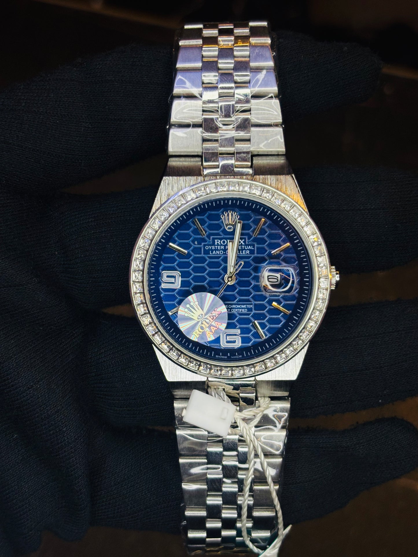 Blue Luxury Datejust Zircon Bezel Latest Jubilee Chain Watch